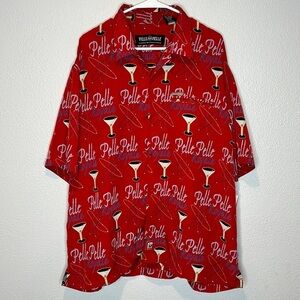 Pelle Pelle Marc Buchanan Vintage Short Sleeve Button Down Shirt sz XL